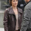 Minka Kelly Almost Human Leather Jacket