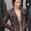 Minka Kelly Almost Human Leather Jacket
