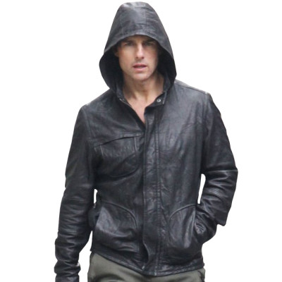 Mission Impossible Ghost Protocol Tom Cruise leather Hooded