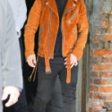 Nick Jonas Suede Leather Jacket
