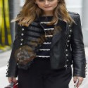Olivia Palermo Black leather Jacket
