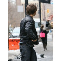 Ansel Elgort Bomber Leather Jacket