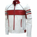 Bi-Color Men Leather Jacket