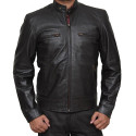 Black Chicago PD Leather Jacket for Men