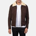 Coffner Brown Shearling Fur Leather Jacket