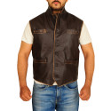 Cullen Bohannan Brown Leather Vest