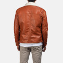 Dan Frost Tan Shearling Leather Jacket Mens
