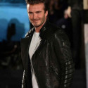 David Beckham Black Leather Jacket
