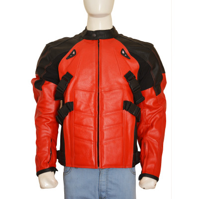 Deadpool Costume Motorcycle Leather Jacket