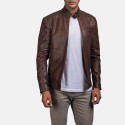 Dean Brown Biker Leather Jacket