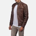 Dean Brown Biker Leather Jacket