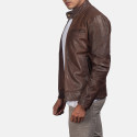 Dean Brown Biker Leather Jacket