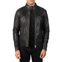 Gatsby Black Biker Leather Jacket