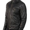 Gatsby Black Biker Leather Jacket