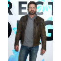 Gerard Butler Worn Brown Jacket at Sundance Film Festival 2019
