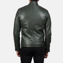 Ionic Green Biker Leather Jacket