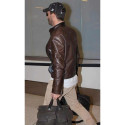 Jon Hamm Baby Driver Brown Jacket