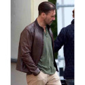 Jon Hamm Baby Driver Brown Jacket