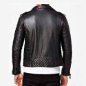 Mens Moto Style Quilted Biker Jacket