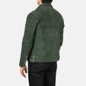 Armand Green Suede Biker Leather Jacket