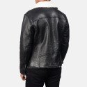 Alberto White & Black Shearling Leather Jacket