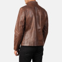 Alex Brown Biker Leather Jacket