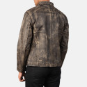 Alex Distressed Brown Biker Leather Jacket