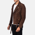 Allaric Alley Mocha Suede Biker Leather Jacket