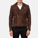 Allaric Alley Mocha Suede Biker Leather Jacket