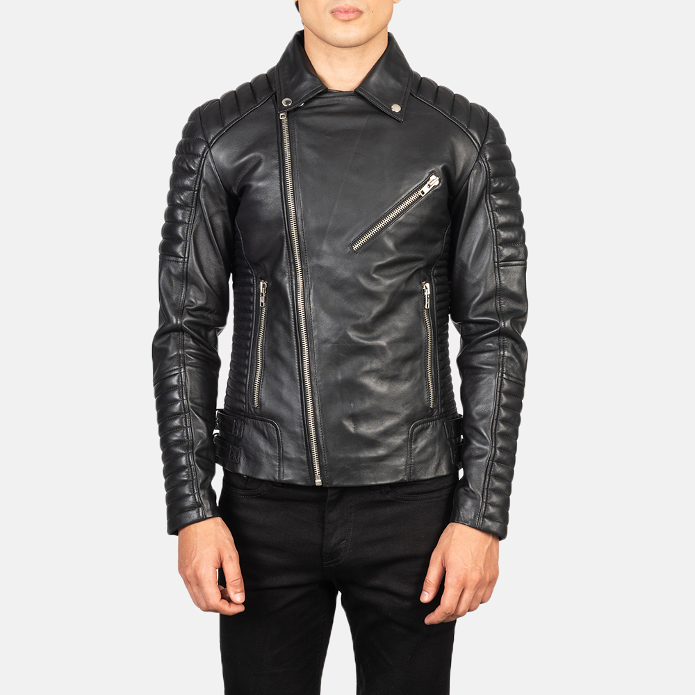 Armand Black Biker Leather Jacket