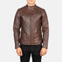 Damian Brown Biker Leather Jacket