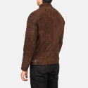 Damian Mocha Suede Biker Leather Jacket