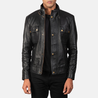 Darren Black Biker Leather Jacket