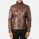 Darren Brown Biker Leather Jacket