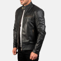 Dean Black Biker Leather Jacket