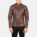 Faisor Brown Biker Leather Jacket