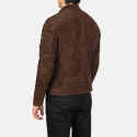 Faisor Mocha Suede Biker Leather Jacket