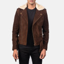 Furton Mocha Suede Biker Leather Jacket