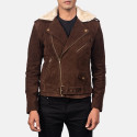 Furton Mocha Suede Biker Leather Jacket