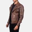 Raiden Brown Biker Leather Jacket