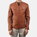 Ionic Brown Biker Leather Jacket