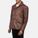 Mr. Bailey Brown Naval Leather Peacoat