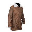 The Dark Knight Rises Tom Hardy Brown Leather Trench Coat