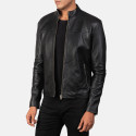 Adornica Black Biker Leather Jacket