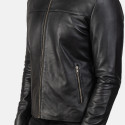 Adornica Black Biker Leather Jacket