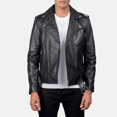 Allaric Alley Black Biker Leather Jacket