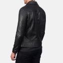 Danny Quilted Black Biker Leather Jacket