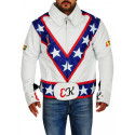 Evel Knievel Motorcycle White Leather Jacket