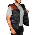 Men’s Quilted Black Vest