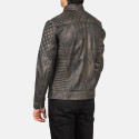 Fernando Quilted Distressed Brown Biker Leather Jacket